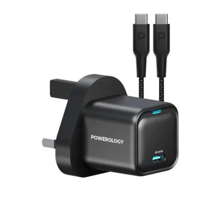 POWEROLOGY ULTRA COMPACT GAN WITH C TO C CABLE CHARGER