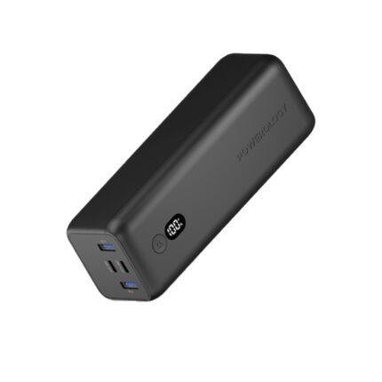 Powerology Onyx 30000mAh Dual USB-C Power Bank Rapid Four-Device Charging PPBCHA20
