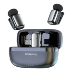 Porodo Wireless Lavalier Microphones  Type-C Connector | Noise Reduction-Black PD-LFST188-BK