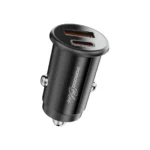 PORODO USB A+C CAR CHARGER WITH C+LIGHTNING CABLE 30W