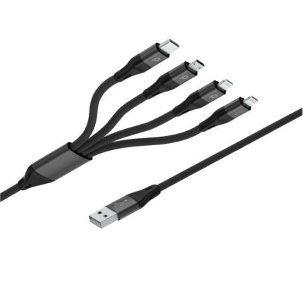 PORODO TUBE BRAIDED METALLIC CABLE TYPE-C/IPHN/MICRO