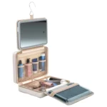 PORODO TRAVEL MAKEUP CASE WITH DETACHABLE LED MIRROR BEIGE