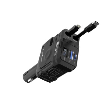 porodo 66w car charger lightning & type-c wires