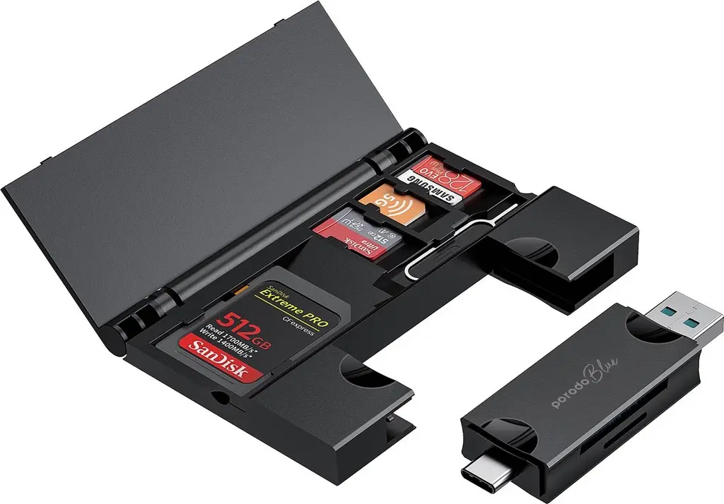1758634849_1696354978_PORODO20BLUE20220IN20120CARD20READER20WITH20CARD20HOLDER.webp PORODO BLUE 2 IN 1 CARD READER WITH CARD HOLDER - Image 1