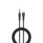 PAWA C AUDIO CABLE BRAIDED CABLE 3.5MM TO TYPE C BLACK