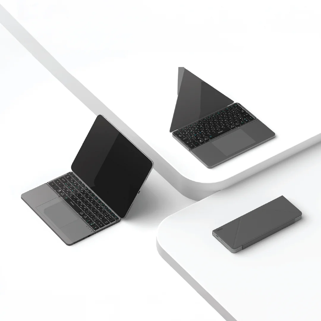 1758979612_1836665628_PW-PKW2T5F2-GY.webp PAWA Portable Foldable Wireless Keyboard With Touchpad - Grey PW-PKW2T5F2-GY - Image 1