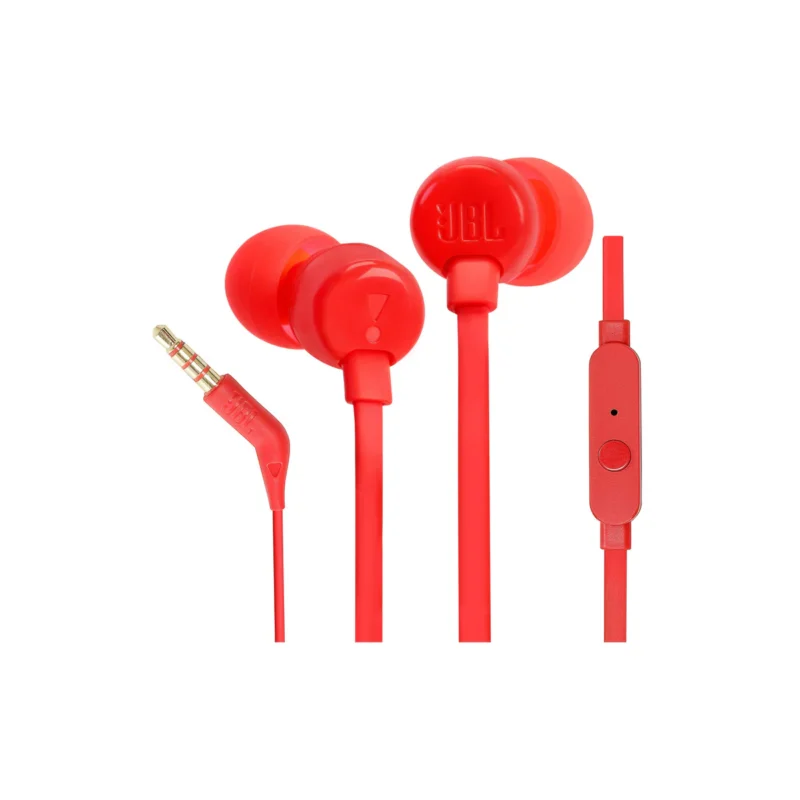 JBL T110 IN-EAR HEADPHONES RED - Isouq Oman