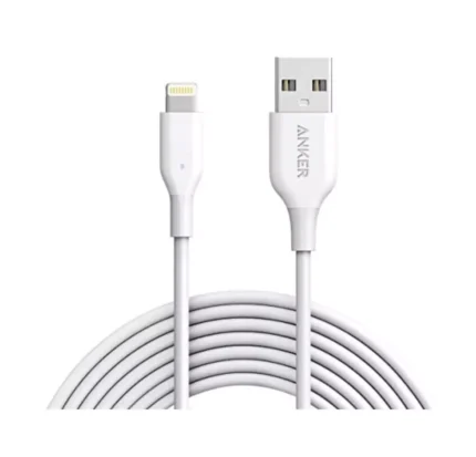 ANKER POWERLINE LI USB-A CABLE WITH LIGHTNING CONNECTOR 10FT WHITE