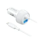 ANKER POWERDRIVE 2 ELITE WITH LIGHTNING CONNECTOR WHITE