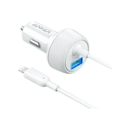 ANKER POWERDRIVE 2 ELITE WITH LIGHTNING CONNECTOR WHITE