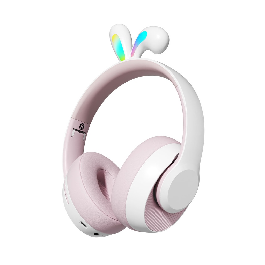 1760543872_757689833_5BPD-STKNCRE-PK5D20Porodo20Soundtec20Kids20ENC20Headphone20Rabbit20Ear2028Pink29.jpg PORODO SOUNDTECH KIDS RABBIT LED LIGHT PINK - Image 1