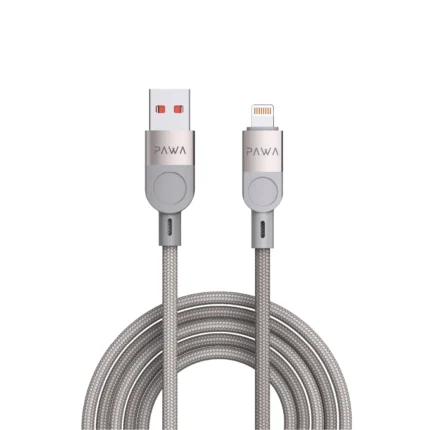PAWA LEVIN BRAIDED USB TO L CABLE 1.2M GRY