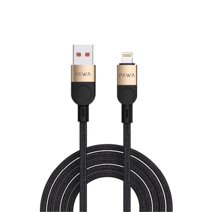 PAWA LEVIN BRAIDED USB TO L CABLE 1.2M BK