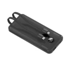 PORODO 10000MAH POWERBANK C & LIGHTNING BLK