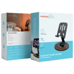 PORODO BLUE DESKTOP PHONE HOLDER 360° ROTATING BASE - BLACK
