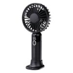 PORODO LIFESTYLE CHILLO AIR PORTABLE HANDHELD FAN WITH 2-IN-1 DETACHABLE BASE&PHONESTAND-BLACK
