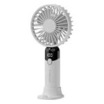 PORODO LIFESTYLE CHILLO AIR PORTABLE HANDHELD FAN WITH 2-IN-1 DETACHABLE BASE&PHONESTAND-WHITE
