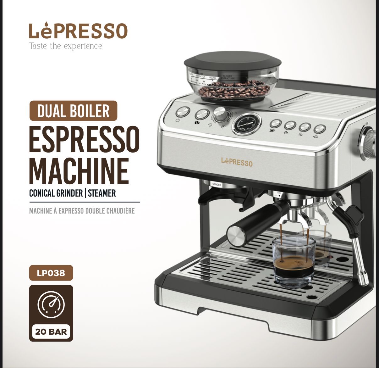 1774857253_1386187528_WhatsApp20Image202026-03-2920at208.58.0520PM-2.jpeg Lepresso Espresso Machine Conical Grinder & Steamer - Image 1