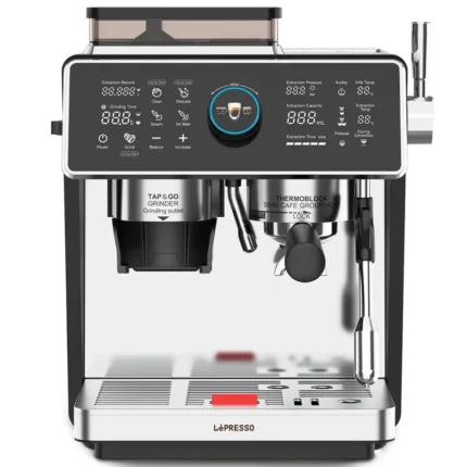 LEPRESSO VIVENTE SEMI AUTOMATIC DUAL BOILER COFFEE MACHINE WITH TOUCH DISPLAY SILVER LPCFFVSA0047SL