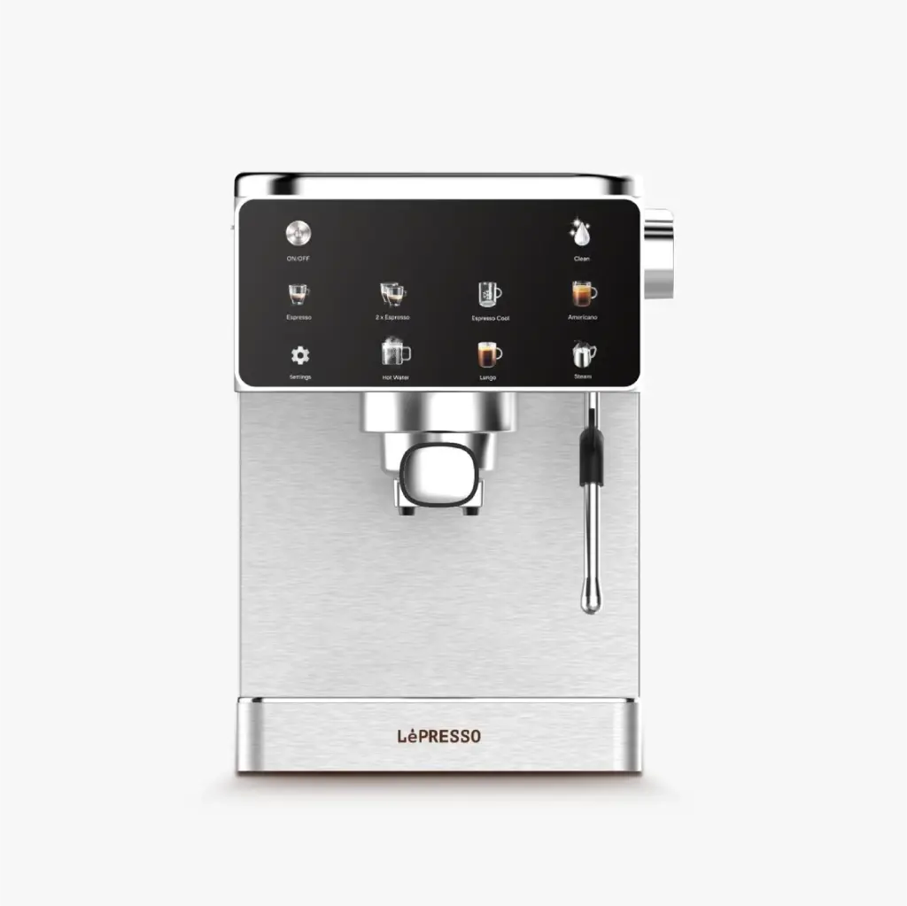 1781378974_2091289632_5BLPCFFMDL0011SL5D20LePresso20MACCHINA20DI20LUSSO20Espresso20Machine20with20Steam20Wand-Silver-1.webp LEPRESSO MACCHINA DI LUSSO WITH STEAM WAND - Image 1